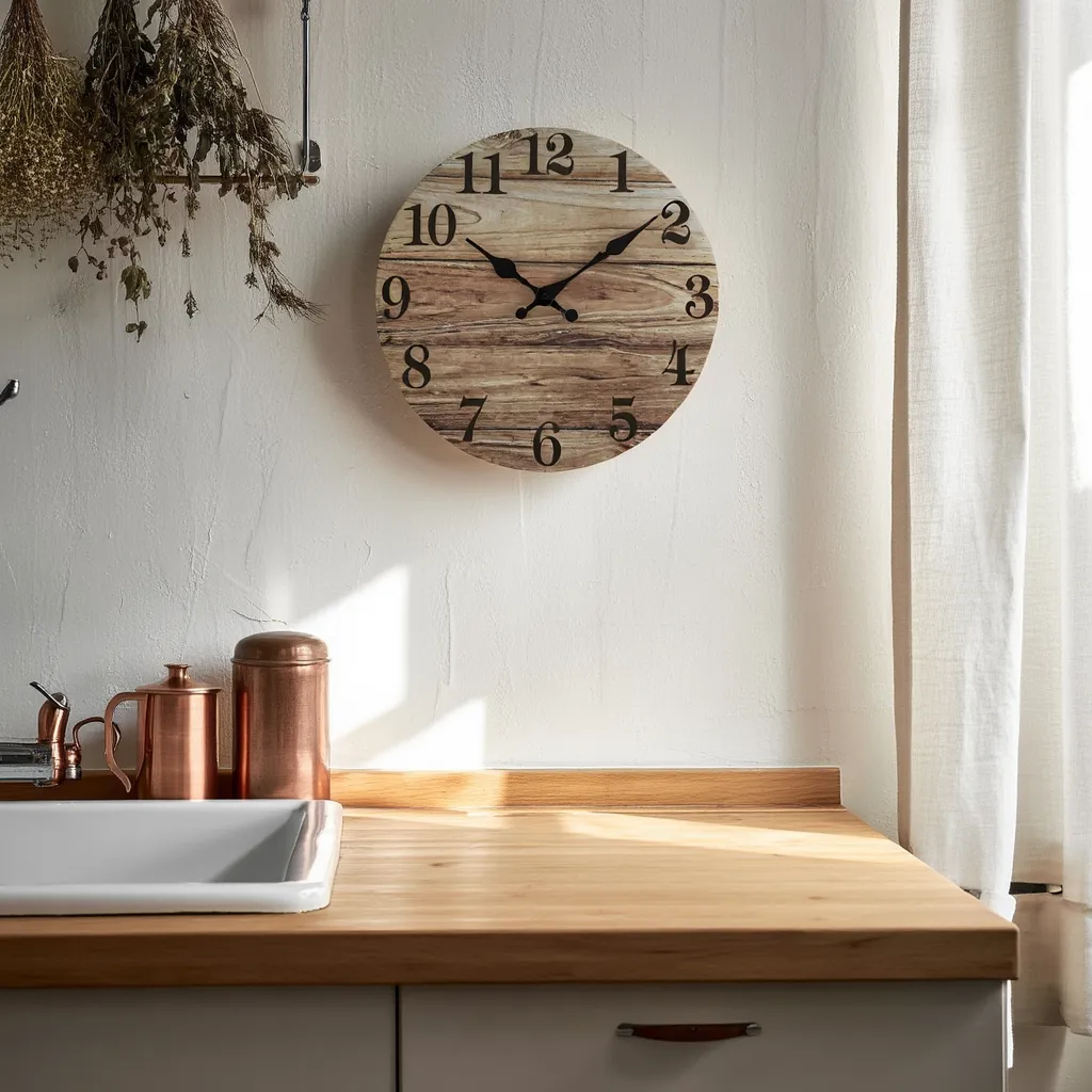 Horloge Murale Vintage en Bois Élégante