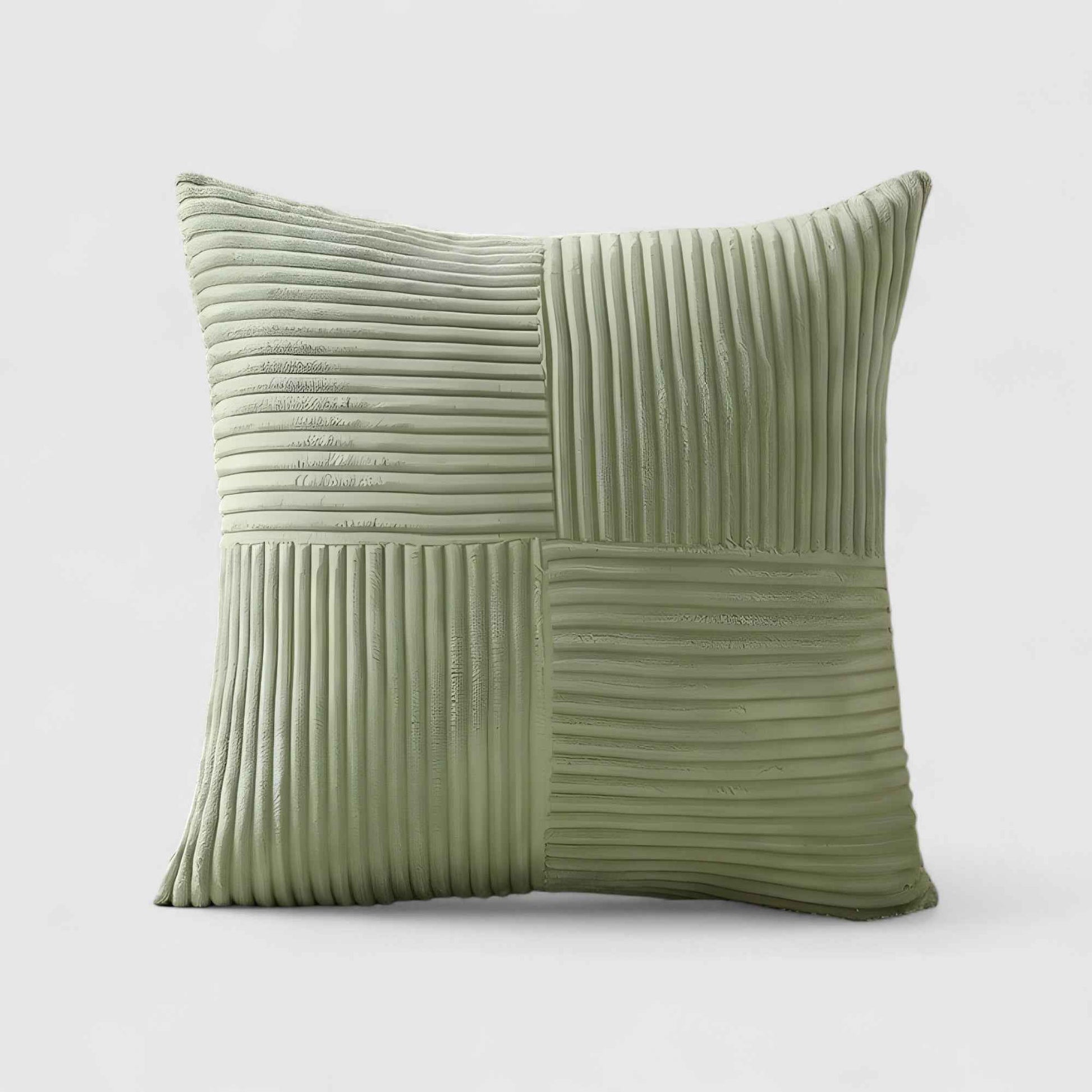 Housses de coussin : Housse de Coussin Velours Côtelé dans Vert sauge 45cm x 45cm de Marche Lino