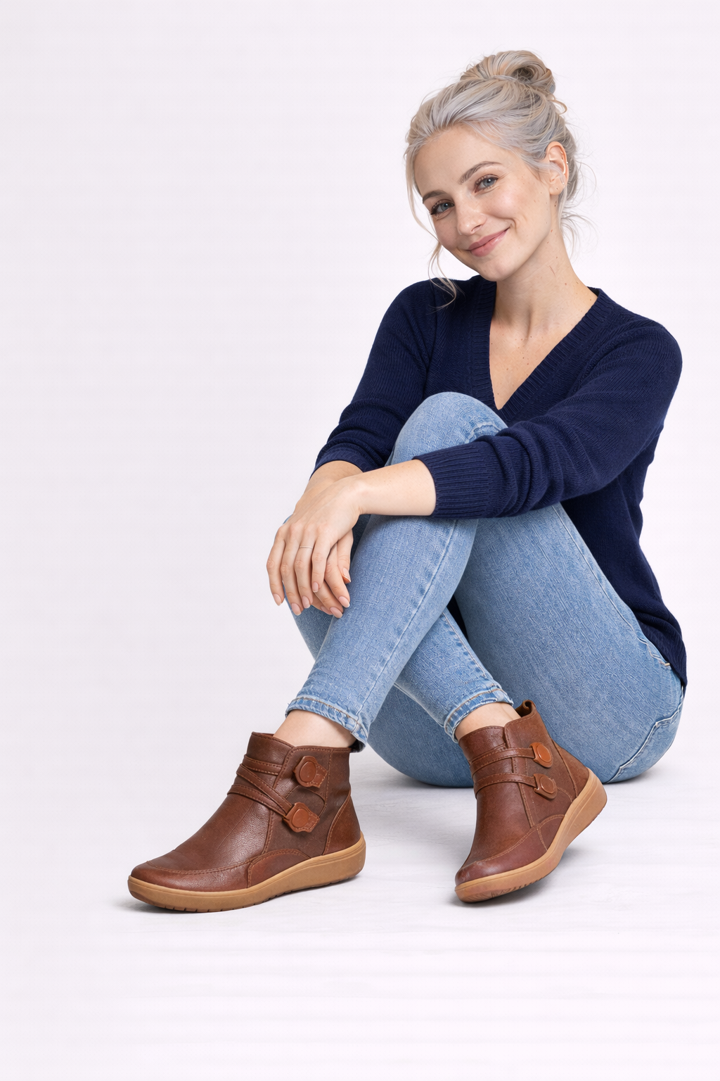 Bottes Noires Femme Décontractées Cuir