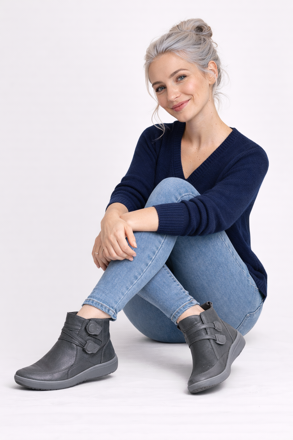 Bottes Noires Femme Décontractées Cuir