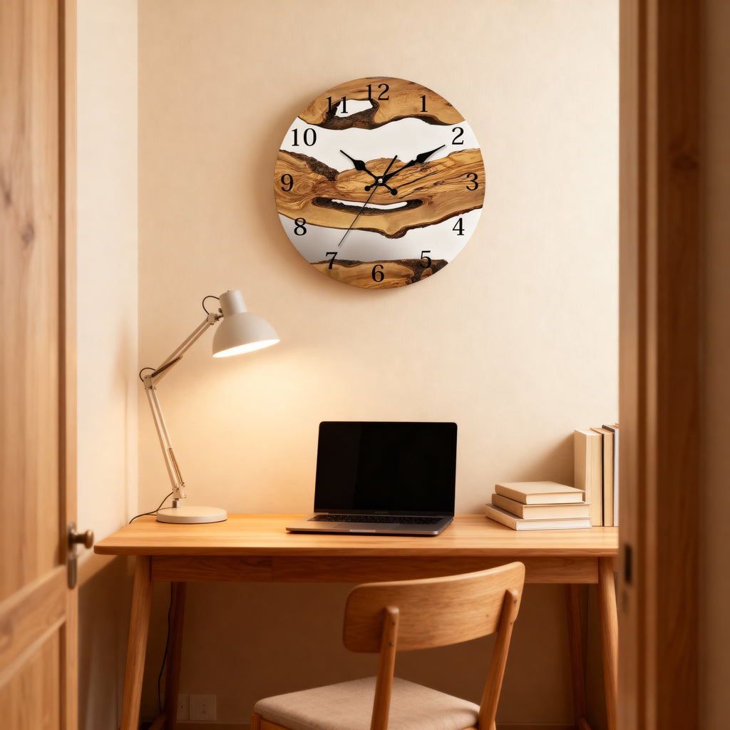 Horloge Murale Design en Bois Naturel