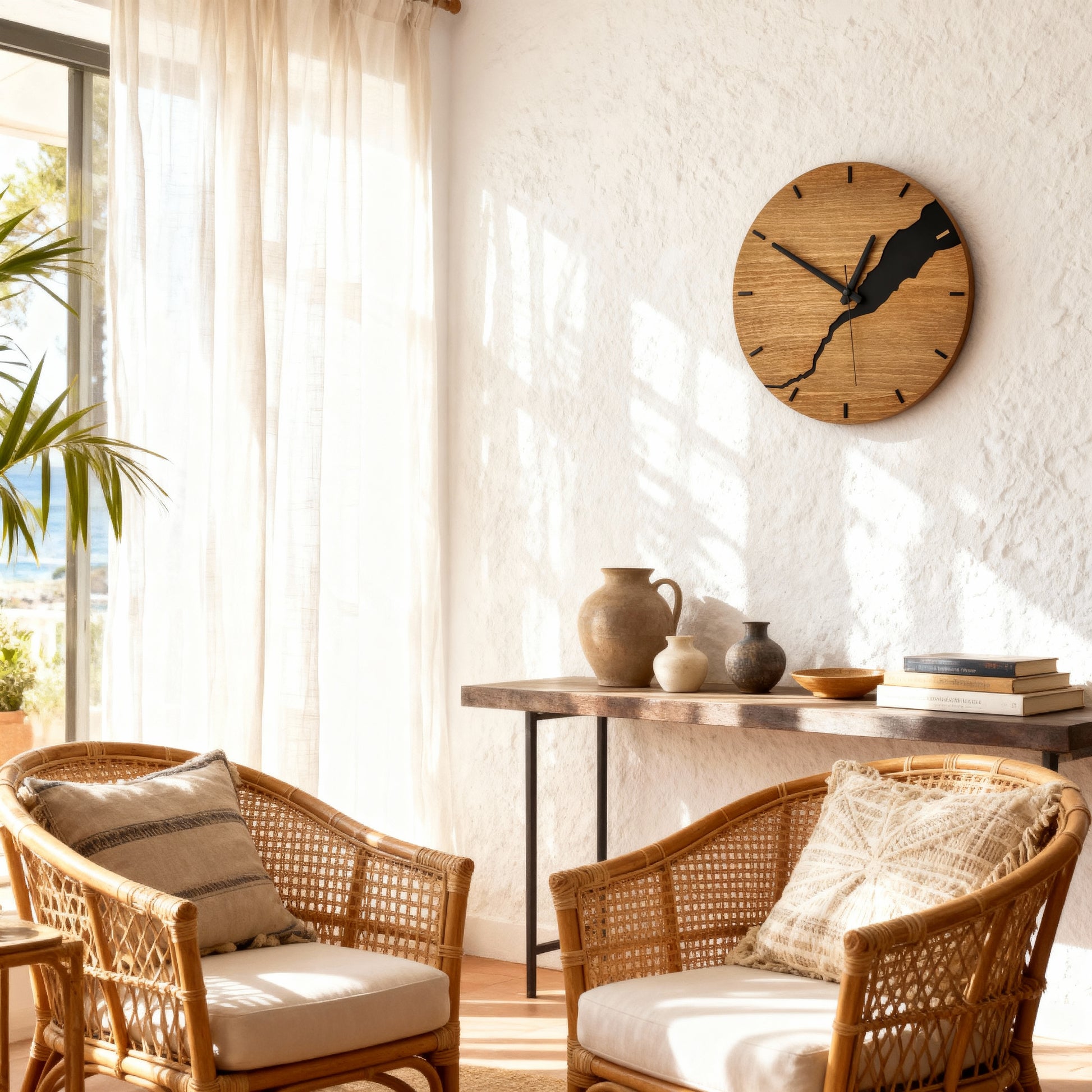 Horloge Murale Design en Bois Silencieuse