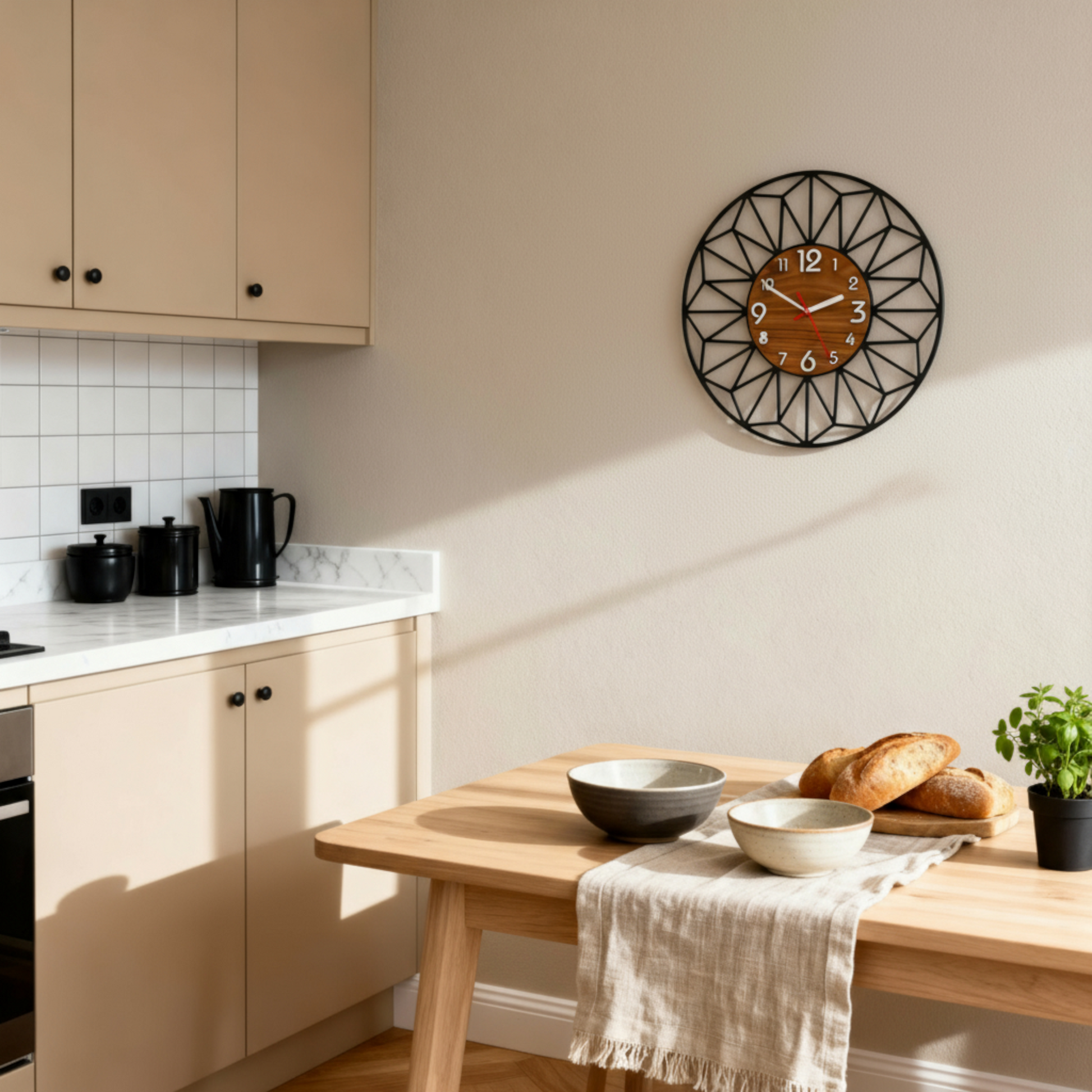 Horloge Murale en Bois au Design Élégant