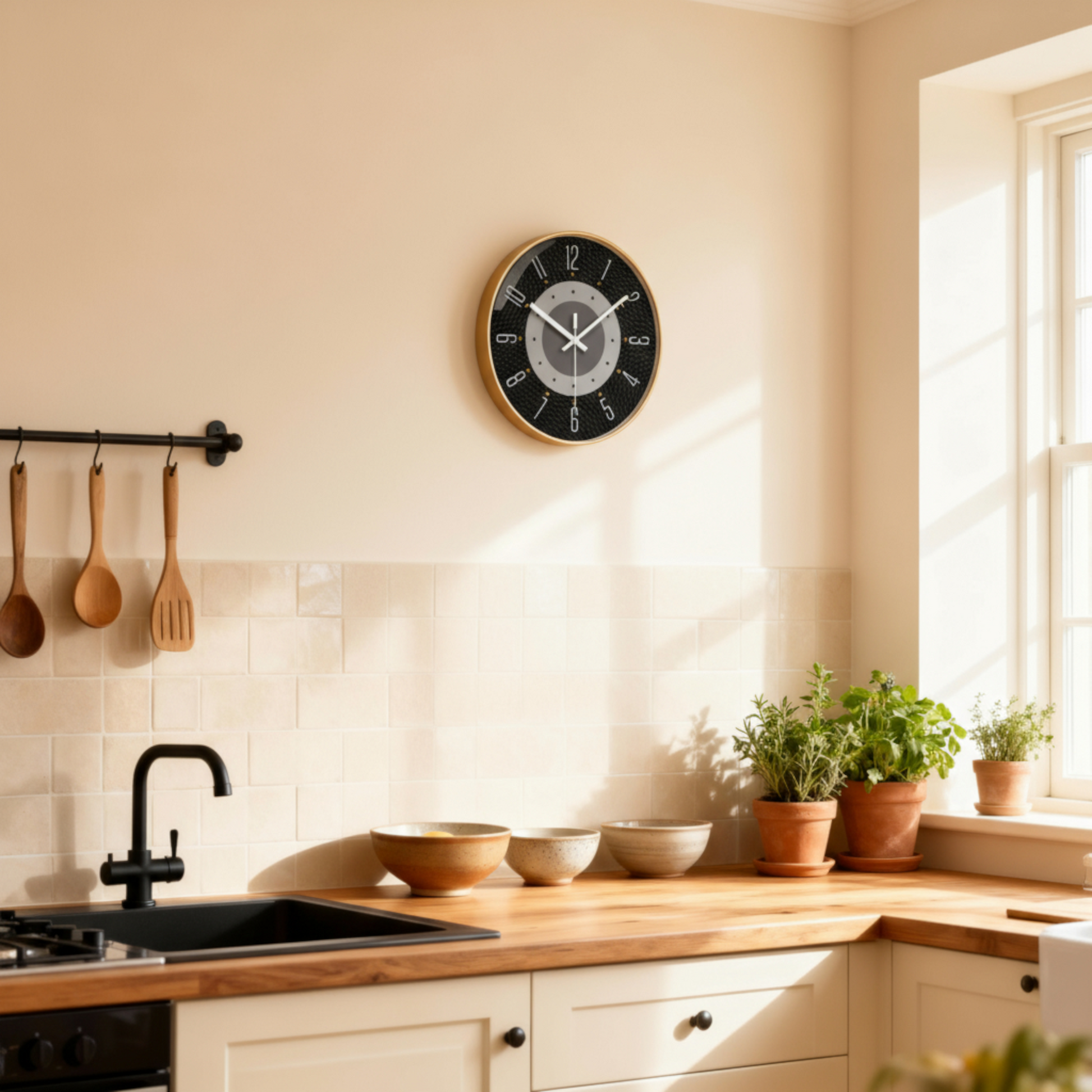 Horloge Murale Design Moderne en Peau de Vache