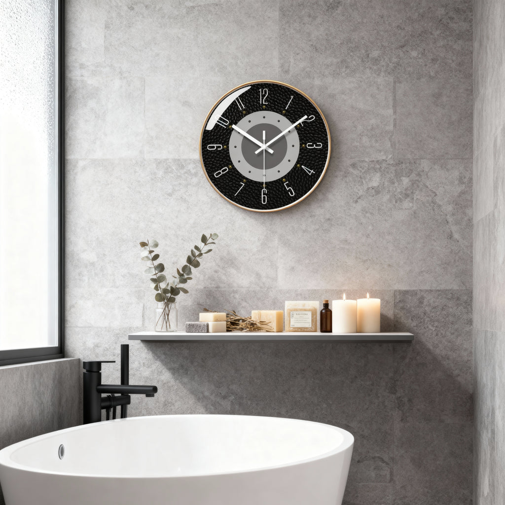 Horloge Murale Design Moderne en Peau de Vache