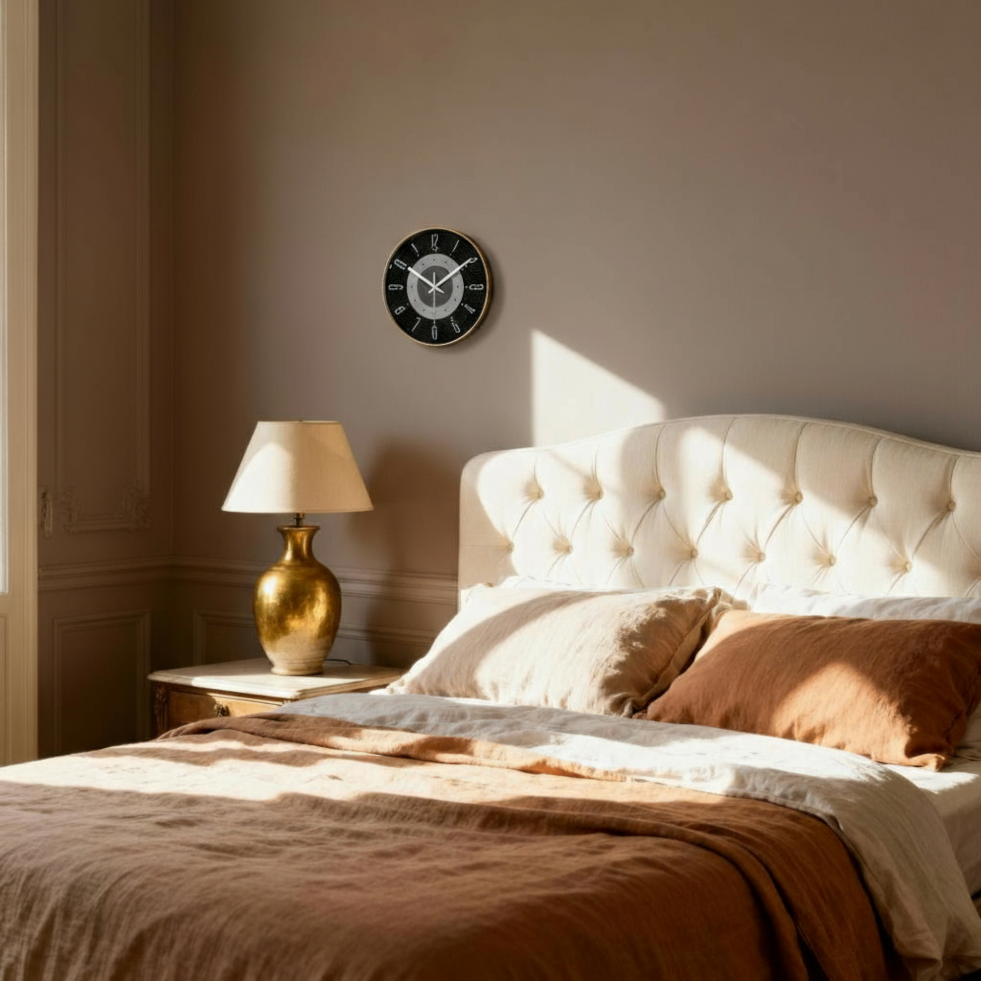 Horloge Murale Design Moderne en Peau de Vache