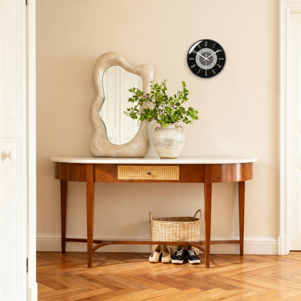 Horloge Murale Design Moderne en Peau de Vache