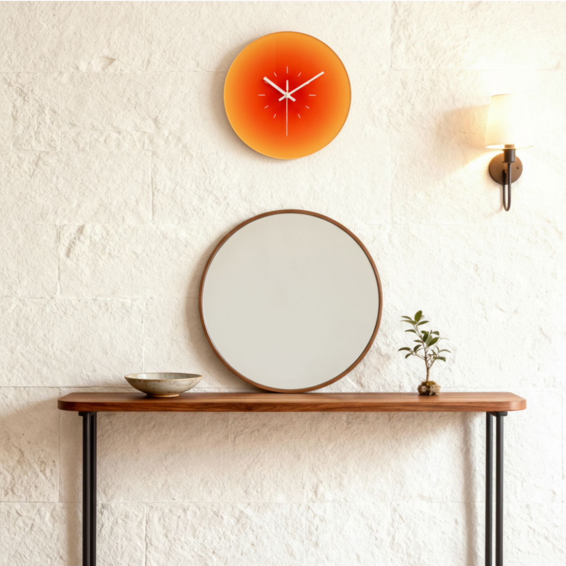 Horloge Murale Élégante en Verre – Design Moderne