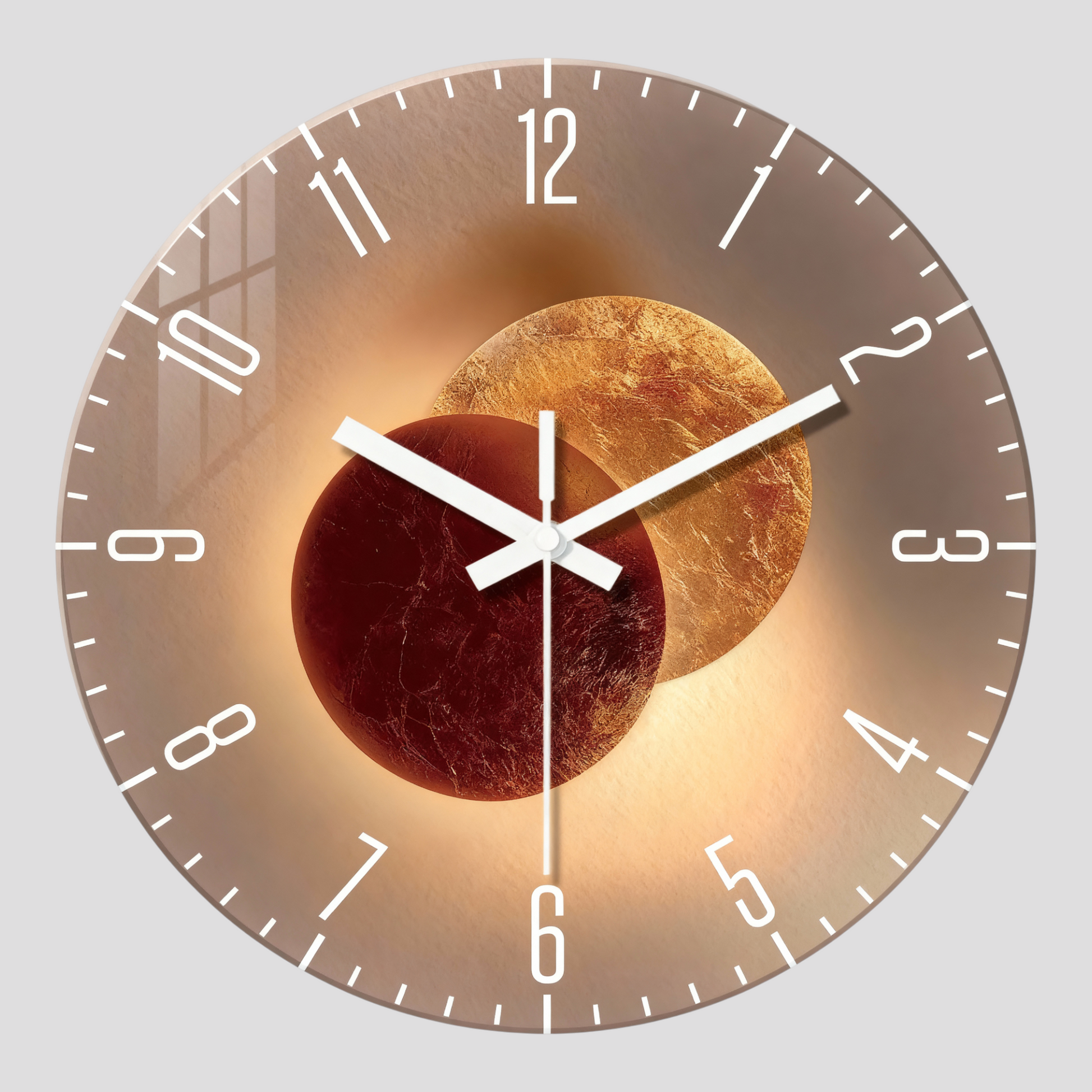 Horloge Murale en Verre Trempé – Design Élégant et Silencieux