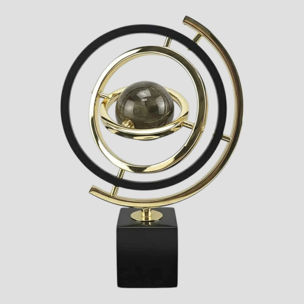 Sphère Armillaire Décorative en Métal Doré – Objet de Décoration Intérieure