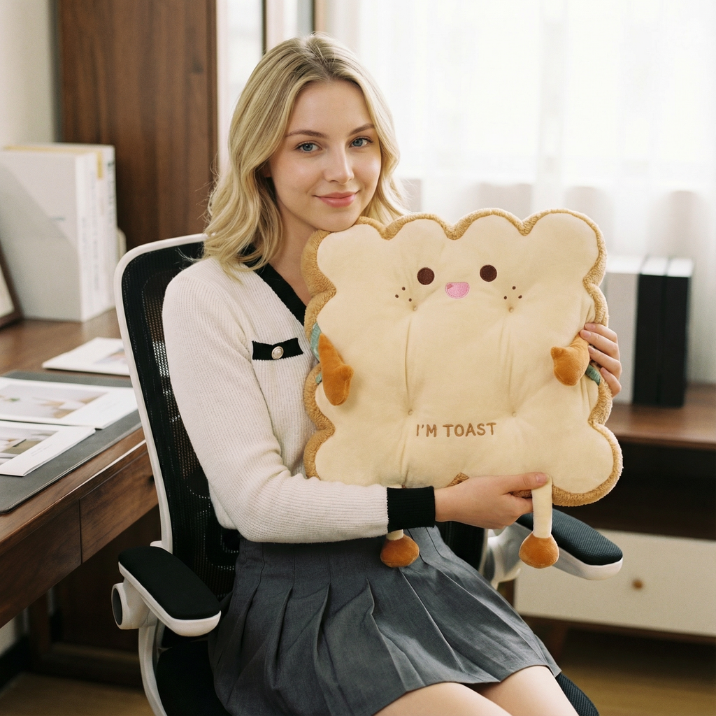 Coussin Décoratif Toast 40x40 Cm Coton